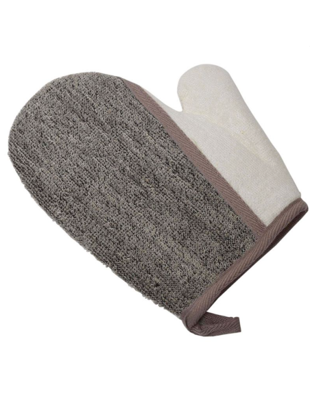 Gant de massage exfoliant, double face