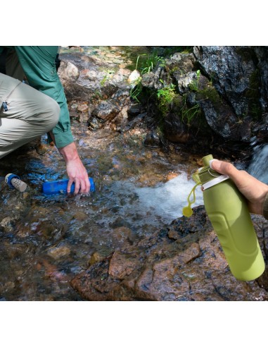 Gourde filtrante 1 litre légère et compressible Performance garantie Osmodyn