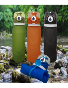 Gourde filtrante 1 litre légère et compressible Performance garantie Osmodyn