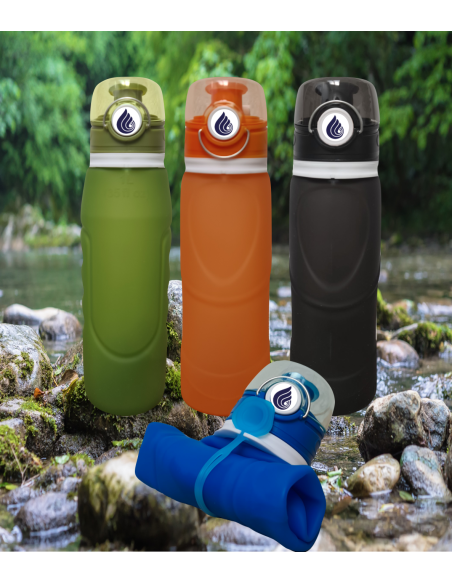 Gourde filtrante 1 litre légère et compressible Performance garantie Osmodyn