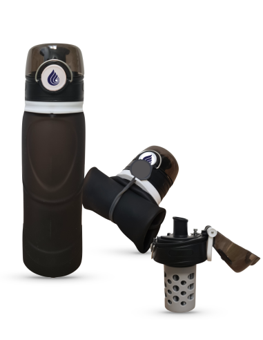 Gourde filtrante 1 litre légère et compressible Performance garantie Osmodyn