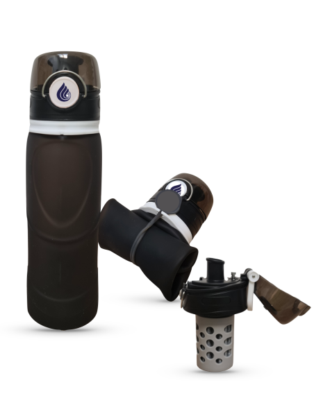 Gourde filtrante 1 litre légère et compressible Performance garantie Osmodyn