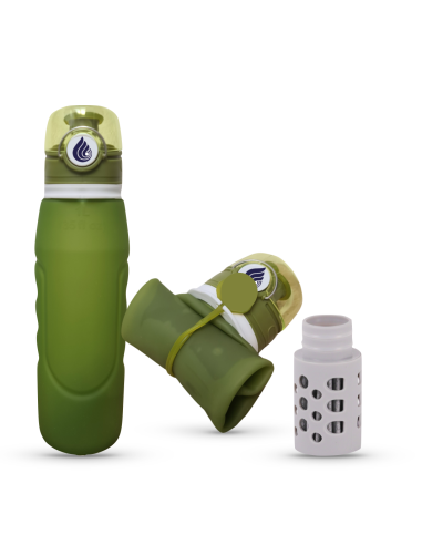 Gourde filtrante 1 litre légère et compressible Performance garantie Osmodyn